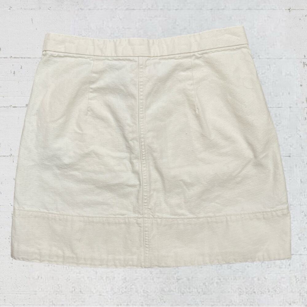 Everlane Canvas Stamp Mini Skirt Ecru Size 6 Minimalist Capsule Wardrobe - Picture 5 of 10